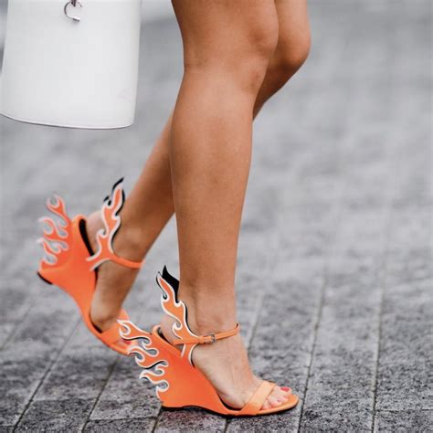 kendall jenner prada flame shoes|Prada Flame Wedge Shoes: The Heels Everyone Wants This .